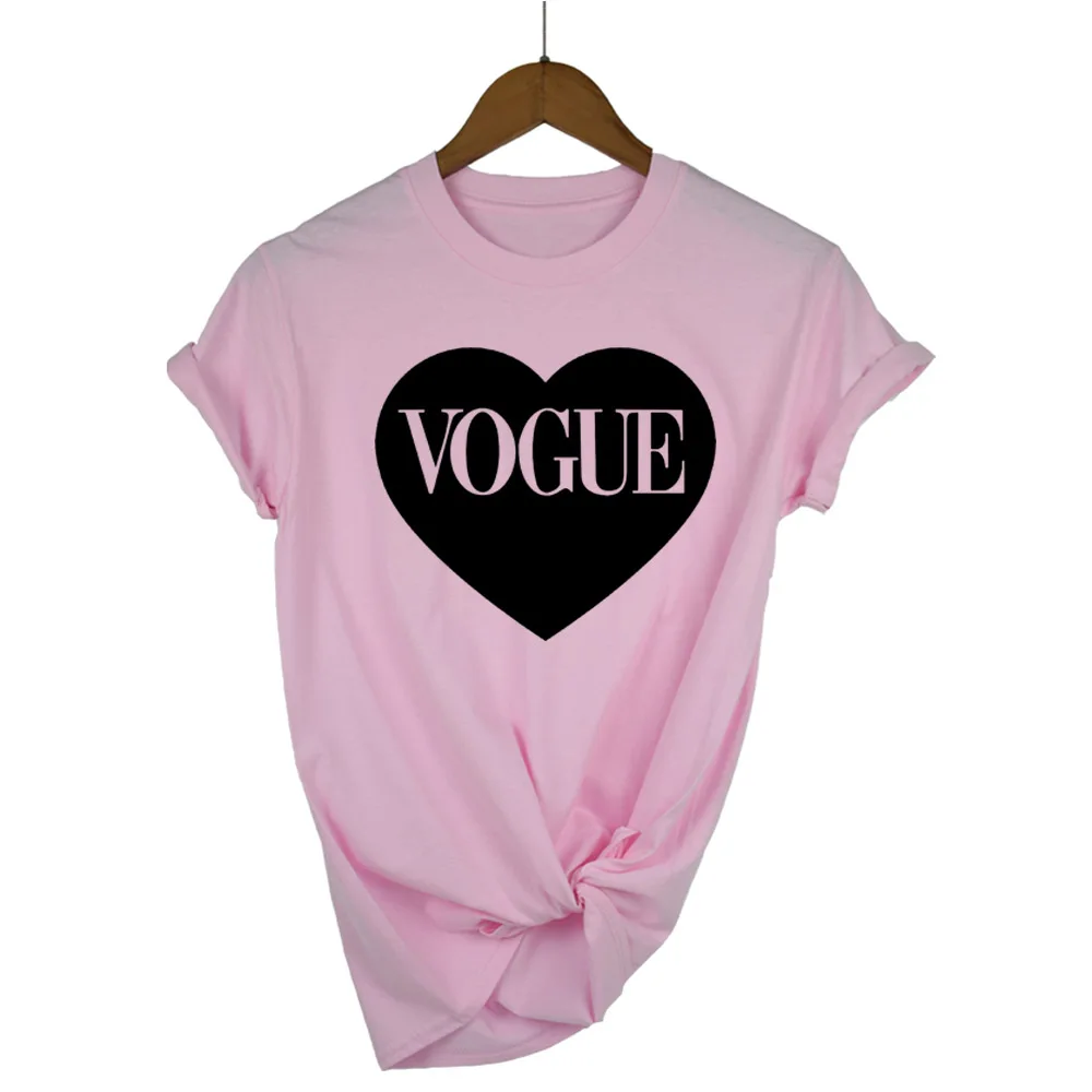 2020 Suumer женская футболка VOGUE с буквенным принтом Брендовая свободного кроя
