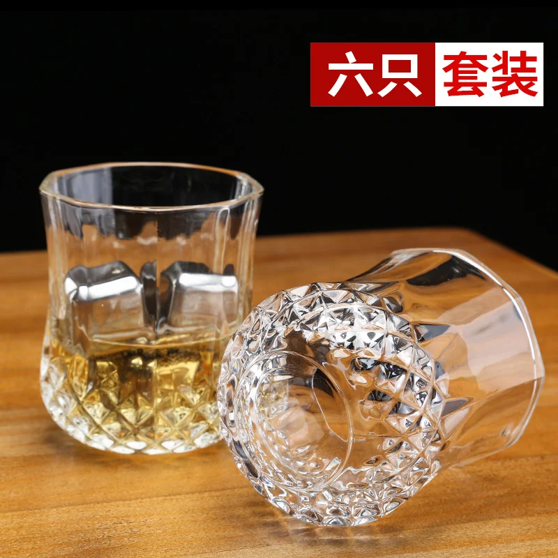

6 Pcs set high quality fashion home bar lead-free whiskey glass cups 200902-05