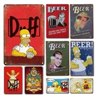 Винтажный металлический постер, жестяной знак в стиле ретро, мужская пещера заднего двора, брикет, потрепанный шикарный пивной постер, таблички