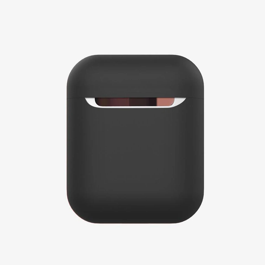 black Роскошный силиконовый чехол для Apple AirPods, защитный чехол s для Apple Air Pod, аксессуары для наушников Bluetooth - Цвет: black