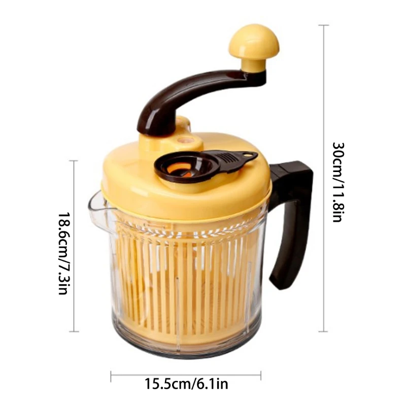 

Kitchen Gadgets Stainless Steel Blades Shredder Grinder Vegetable Cutter Manual Easy Clean Food Chopper Mincer Mixer