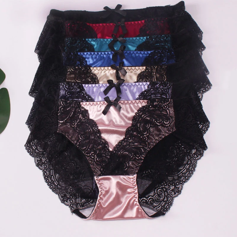 Женское сексуальное кружевное нижнее белье Прозрачное из хлопка женские трусики