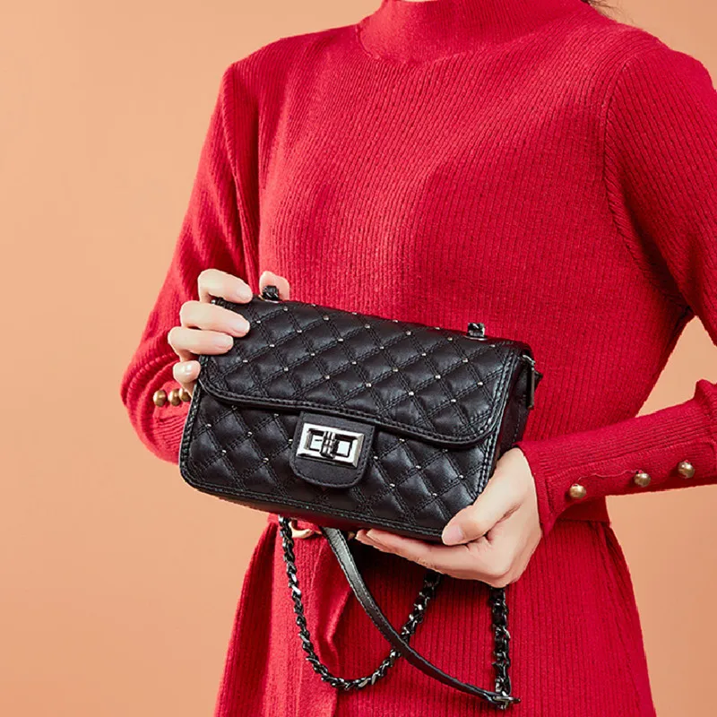 

Vintage Diamond Lattice Crossbody Bag for Women Luxury Designer Handbags Ladie Famous Genuine Leather Purses and Handbags Speedy