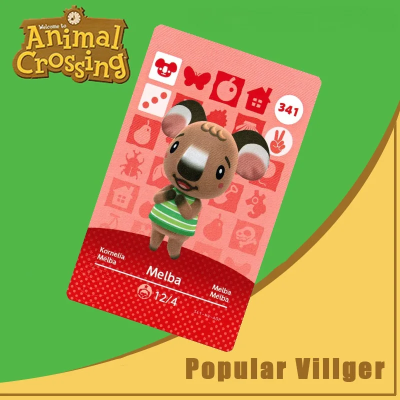 341 карта Melba Amiibo серия перекрещивания животных перекрещивание новые горизонты