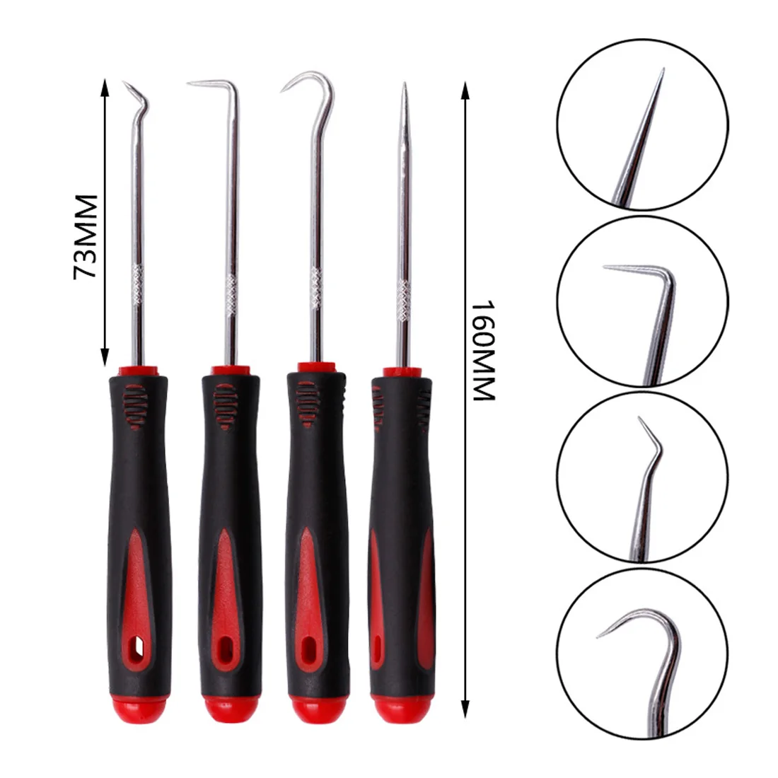 

4PCS Hook Oil Seal Fuel Gasket O-Ring Removal Tool Set 3 Styles Precision Screwdriver Set Automotive Pick Set Puller Craft Tools