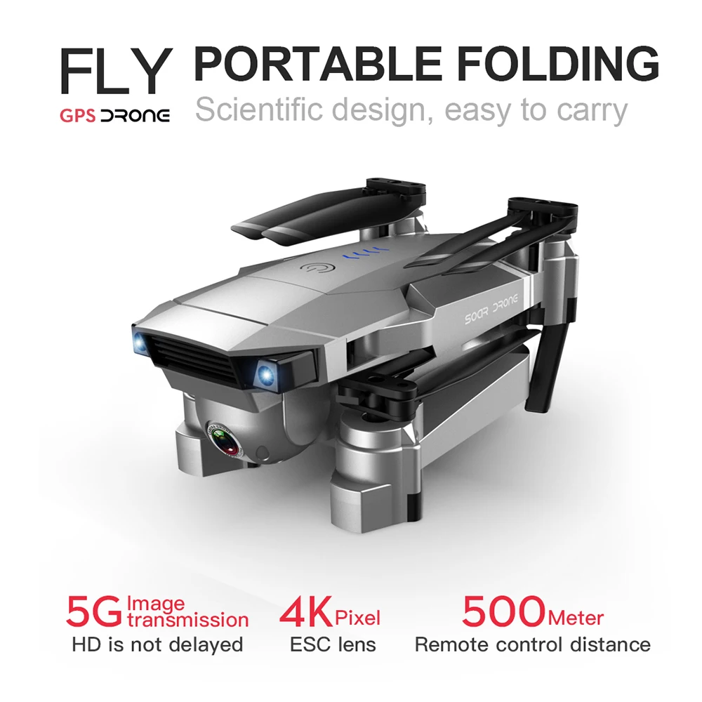SG907 gps Дрон с 4K HD регулируемой камерой Широкий угол 5G wifi FPV RC Квадрокоптер