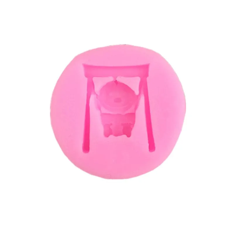 Силиконовая детская форма в форме качели для украшения шоколадного торта