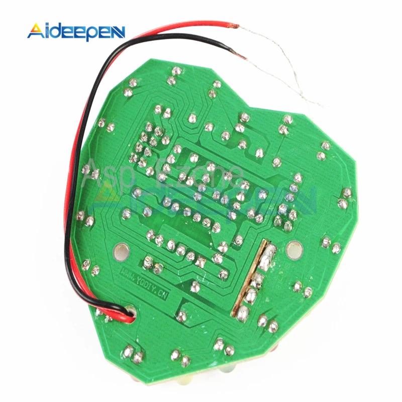 DC 3 V-5 V DIY набор в форме сердца наборы ламп освещение для велосипеда набор макет светодиодный электронный производство DIY наборы Три цвета в форме сердца d