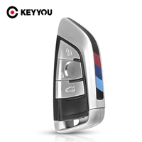 keyyou 3 buttons car smart card fob remote key shell insert blade case for bmw x5 x6 f15 x6 f16 g30 7 series g11 x1 f48 f39