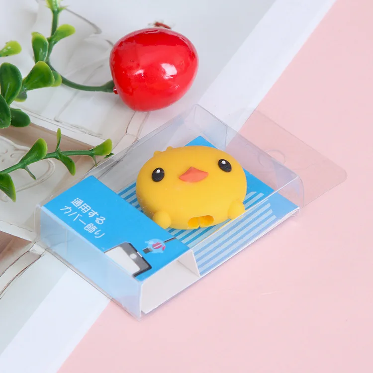 Lovely Cartoon Charger protecter Cable Organizer Case Saver Accessory Winder Cute Animal Doll Model Funny For iPhone Samsung