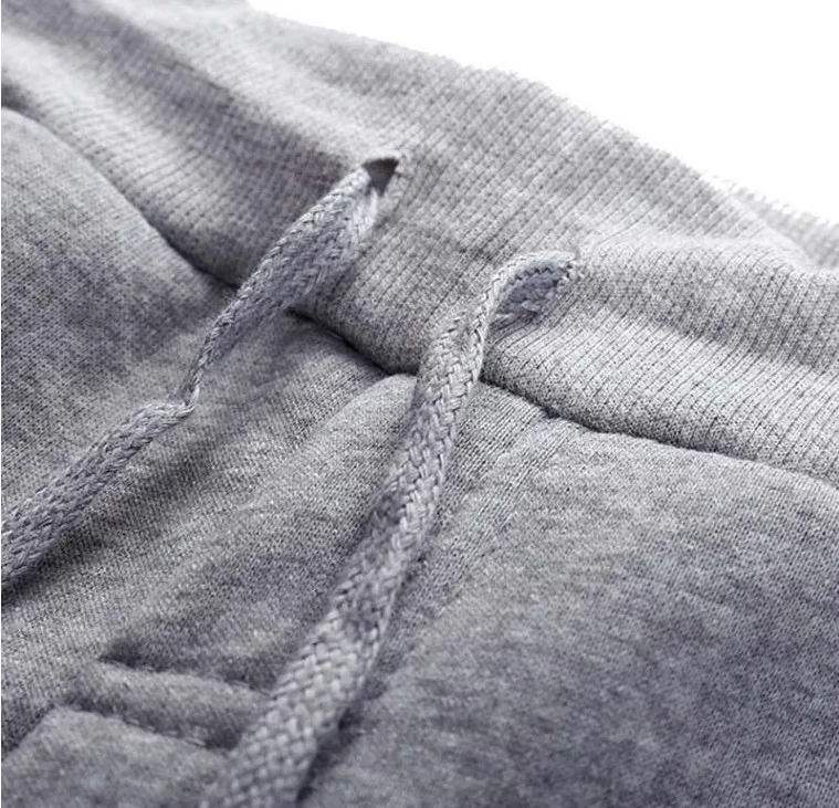 

Men Jogger Solid Color Drawstring Plush Thick Warm Pants Sweatpants Trousers Casual Sports Pants Slim