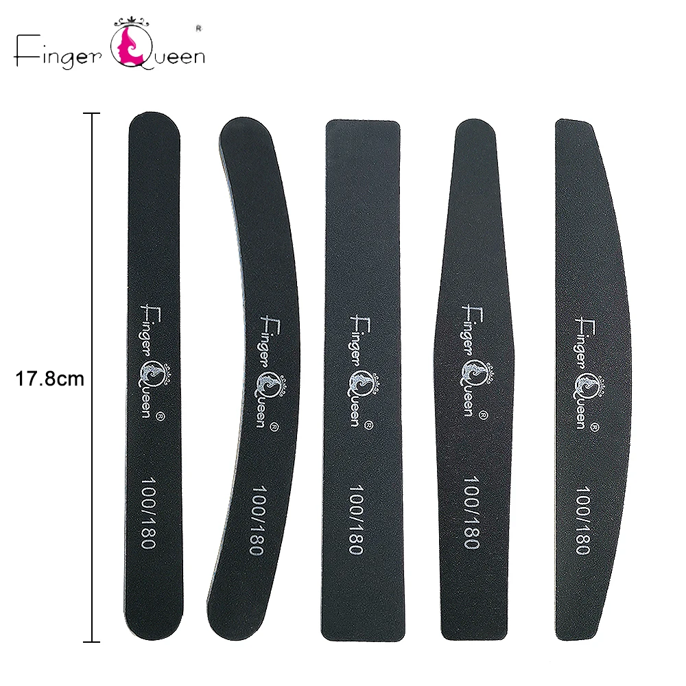 Пилка для ногтей 5 шт./лот наждачная бумага пилка гель лака 100/180 профессиональный