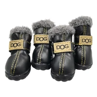 puppy snow boots 4pcs winter dog shoes waterproof boots outdoor walking warm dog snow shoes pet paw protectors