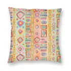 Разноцветные пастельные формы и искусство Kilim, домашняя декоративная 3D печать, ретро, богемное Этническое Искусство, декоративная подушка для автомобиля
