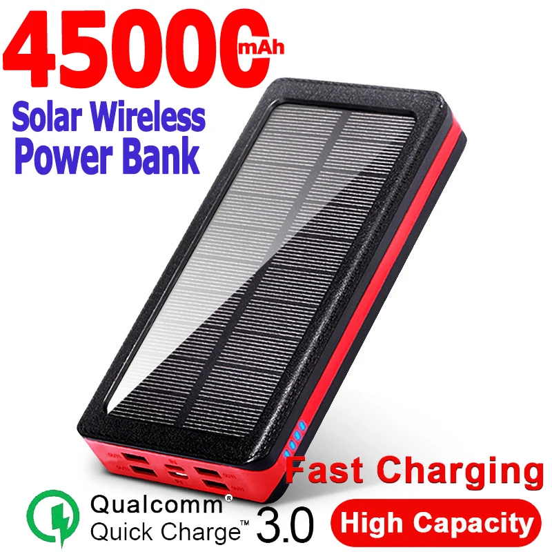 45000 мАч Внешний аккумулятор большой емкости Быстрая зарядка 2USB мобильный телефон