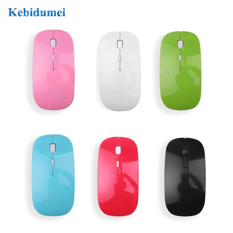 Мини USB оптическая беспроводная мышь Kebidu 2 4G приемник разноцветная для Macbook