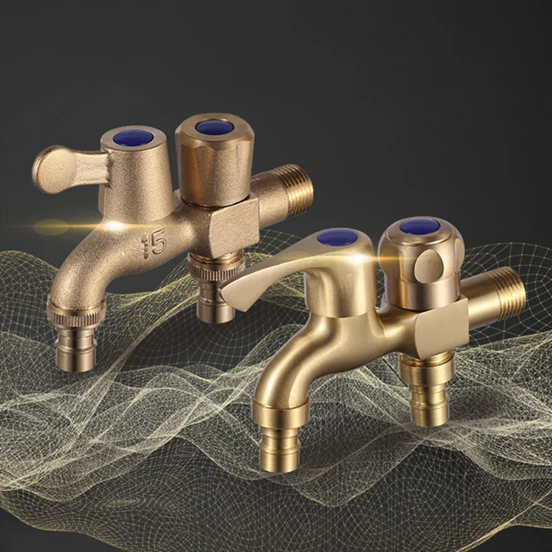 

Lengthen Brass Dual Purpose Faucets Bathroom Single Cold Water Tap Washing Machine Faucets Outdoor Garden Bibcock Home Hardware