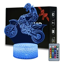 x game motorcycle 3d illusion lamp with remote control room decoration lampe dirt bike night lights for birthday xmas gifts