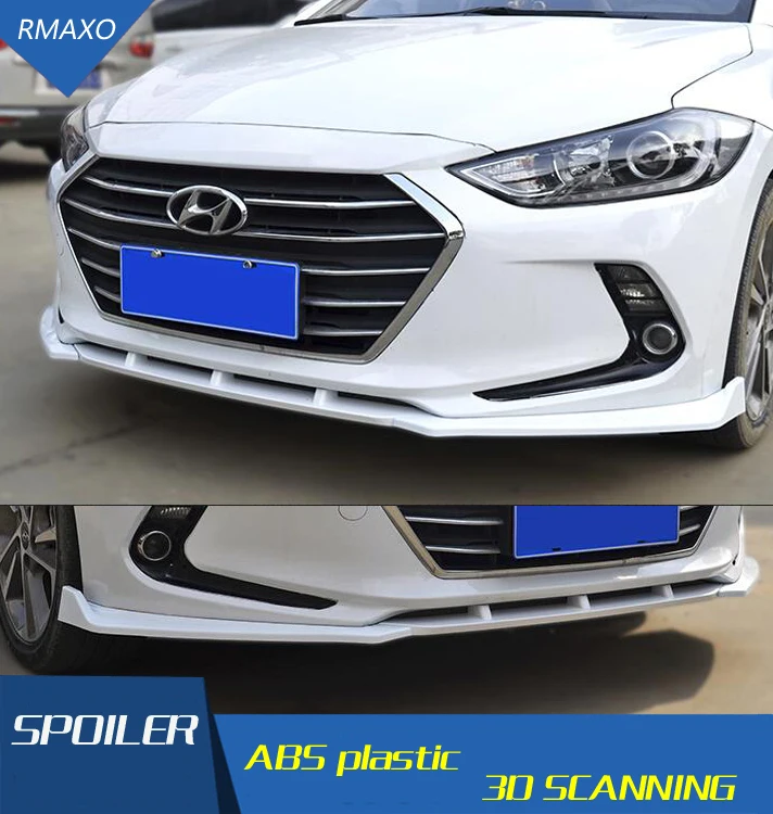 Задний спойлер для Elantra АБС пластик задний бампер 2016 + хромированный