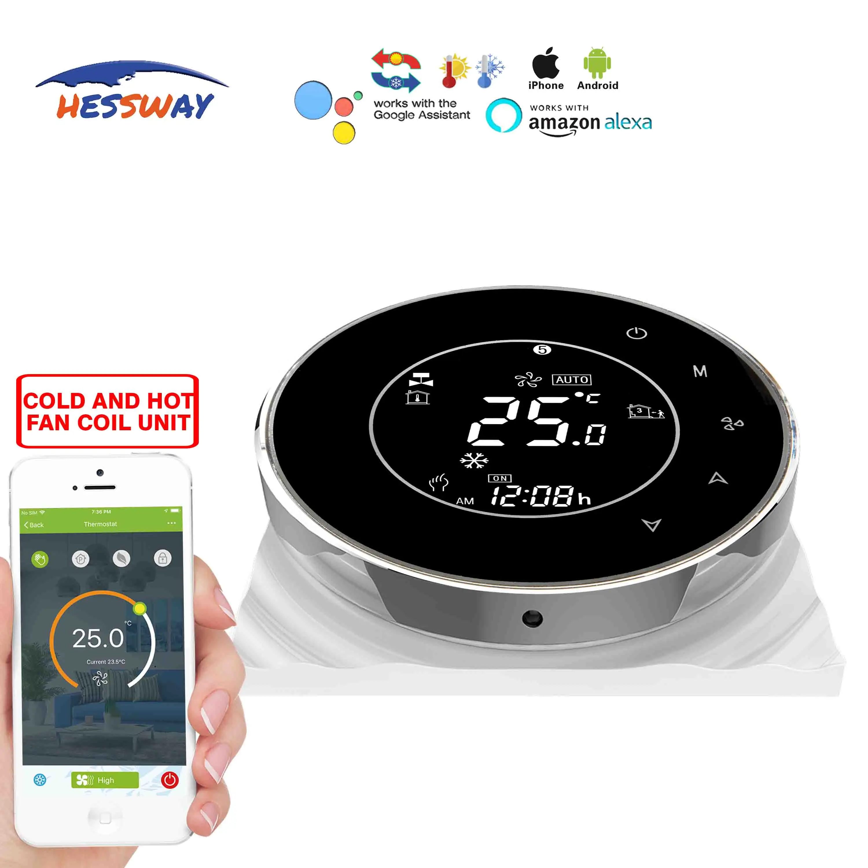 Термостат для связи HESSWAY Cool/Heat Temp RS485/MODBUS RTU Wi-Fi работы с Alexa Google Home | Канцтовары