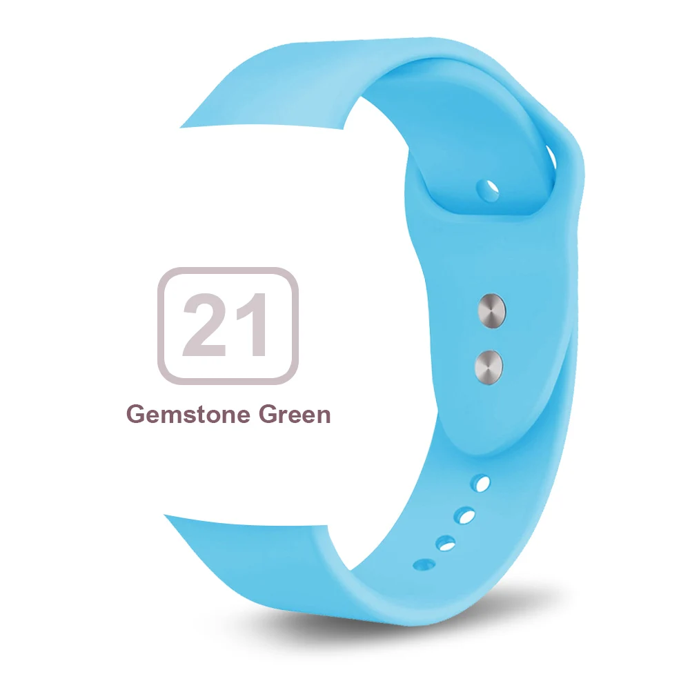 Мягкий силиконовый сменный спортивный ремешок для 38 мм Apple Watch Series1 2 3 4 5 42 мм наручный браслет ремешок для iWatch Sports Edition - Цвет ремешка: Sapphire