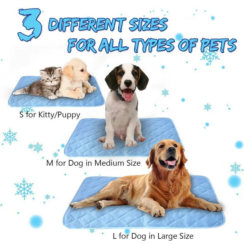 

Large Self Cooling Cool Mat Pet Dog Cat Heat Relief Non-Toxic Summer UK