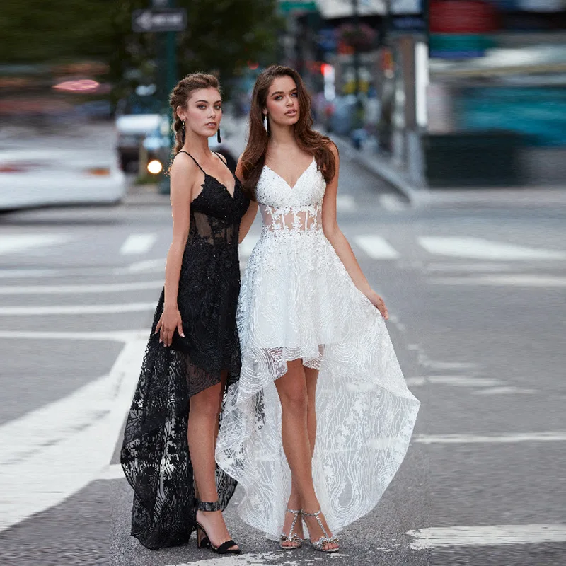 2019 сексуальные кружевные коктейльные платья с глубоким v образным вырезом без