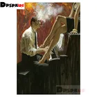 Dpsprue Diy 5d алмазная картина, вышивка крестиком, танцевальная Алмазная мозаика, украшение для дома, вышивка с узором, ручная работа, подарок другу DK15