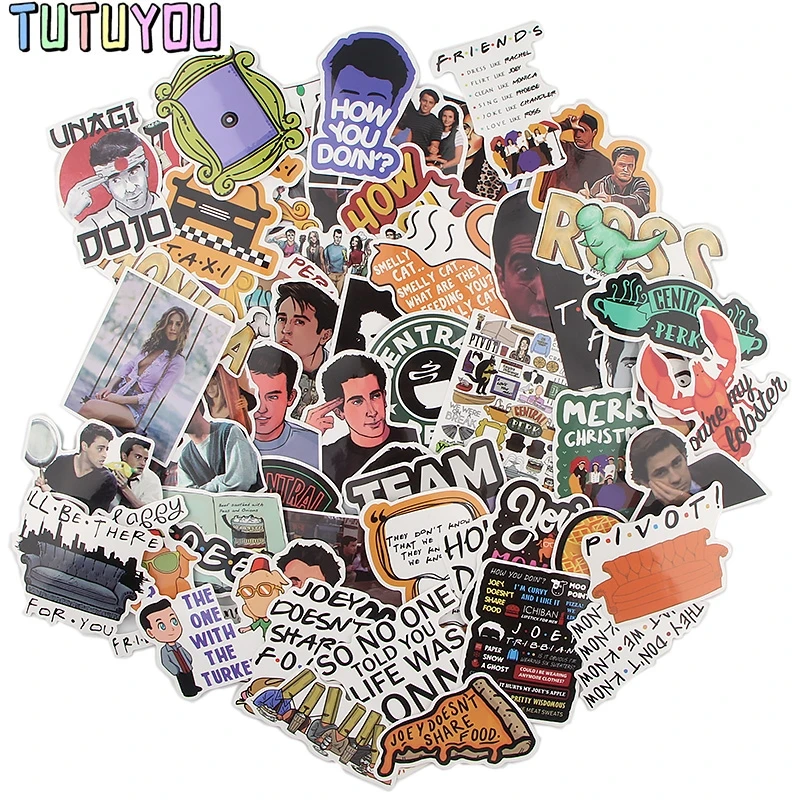 PC270 с героями телесериала «друзья» стикер с рисунком из мультфильма водонепроницаемый для ноутбука мото скейтборд багаж гитара мебель наклейка игрушка стикер s