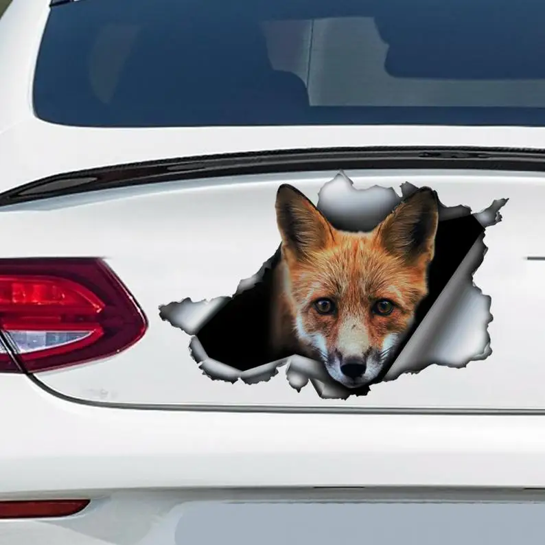 

2021 Cute red Fox car decal , Fox magnet, car decoration, Red Fox sticker