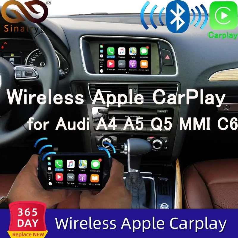 Sinairyu Wifi беспроводной Apple Carplay Car play 2010 2016 A4 A5 Q5 MMI 2009 2011 A6 A7 A8 C6 Android - Цена: 32 898,62 руб.