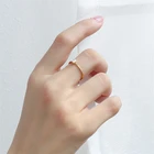 2021 новый дизайн кольца солитер с фианитом простой 1 мм нержавеющая сталь обручальные кольца для женщин модные ювелирные изделия бижутерия