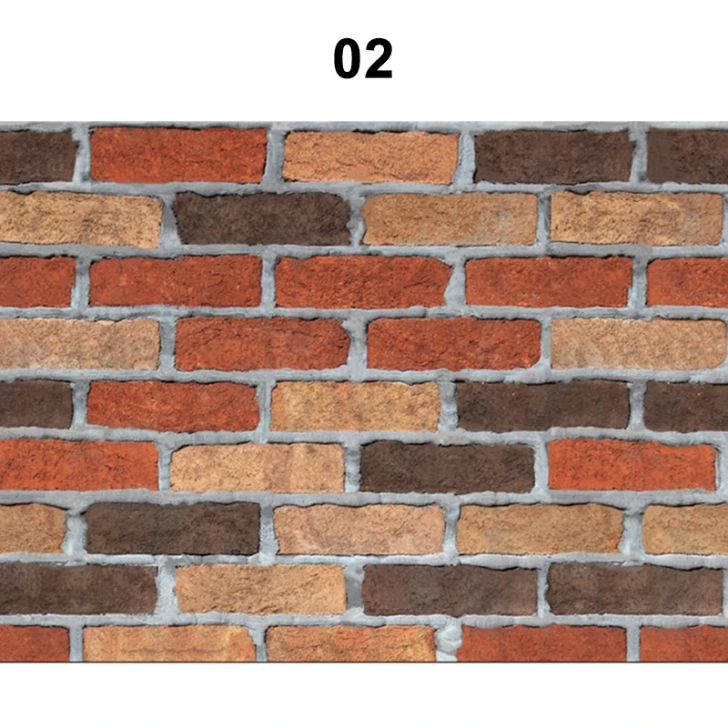 

Wallstickers 3D Stone Brick Self Adhensive Wall Stickers Easy Paste and Peel Off Backsplash Wall Paper Shelf Paper F2