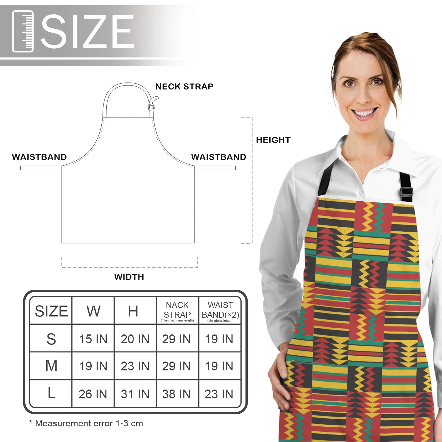 Кухонный Фартук с Африканским узором этнический Регулируемый нагрудник для