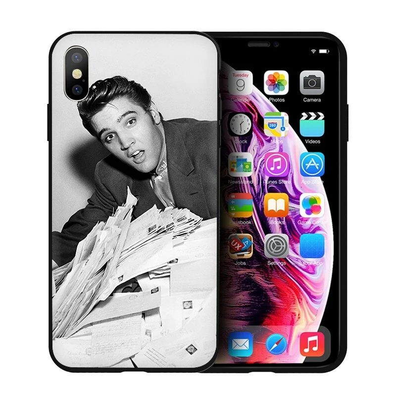 B9 Мягкий силиконовый чехол для телефона EWAU Elvis Presley для iPhone 5 5S SE 6 6s 7 8 plus X XR XS 11 Pro Max - Цвет: B9