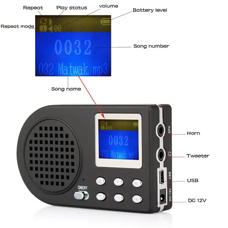 

Outdoor Hunting Decoy Bird Caller MP3 Player Birds Loudspeak LCD Sn Remote Control with EU Plug
