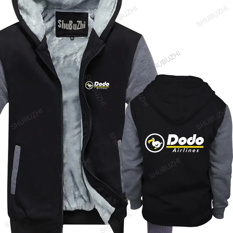 

men winter warm black hoody animal crossing new horizons jacket Graphic Dodo Airlines Slim Fit male thick hoodies euro size