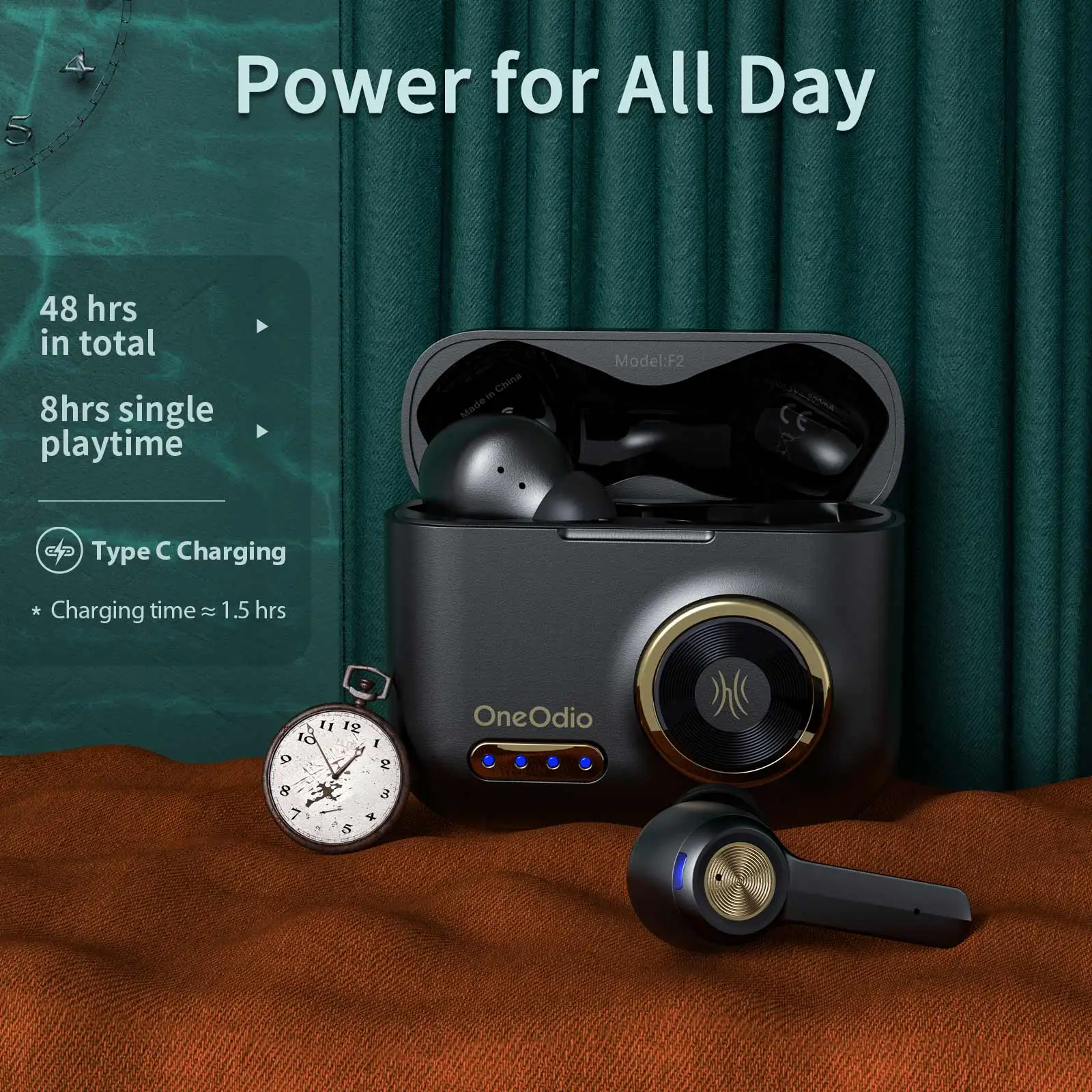 Oneodio F2 TWS Ture беспроводные Bluetooth наушники HiFi стерео Ретро 5 0 гарнитура с микрофоном