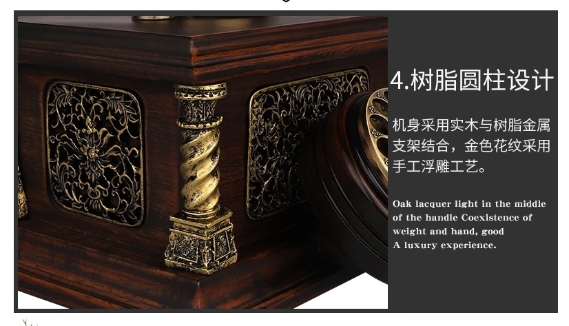 Классический старинный стационарный телефон из массива дерева в американском