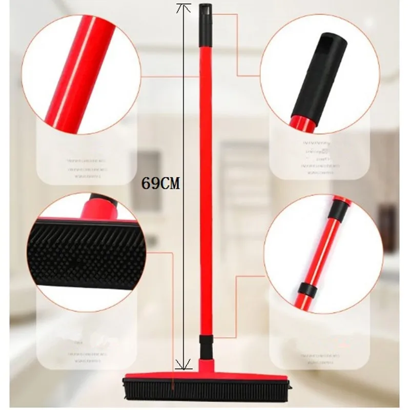 2 в 1 щетка для удаления пыли и швабры чистки пола из резины шерсти домашних