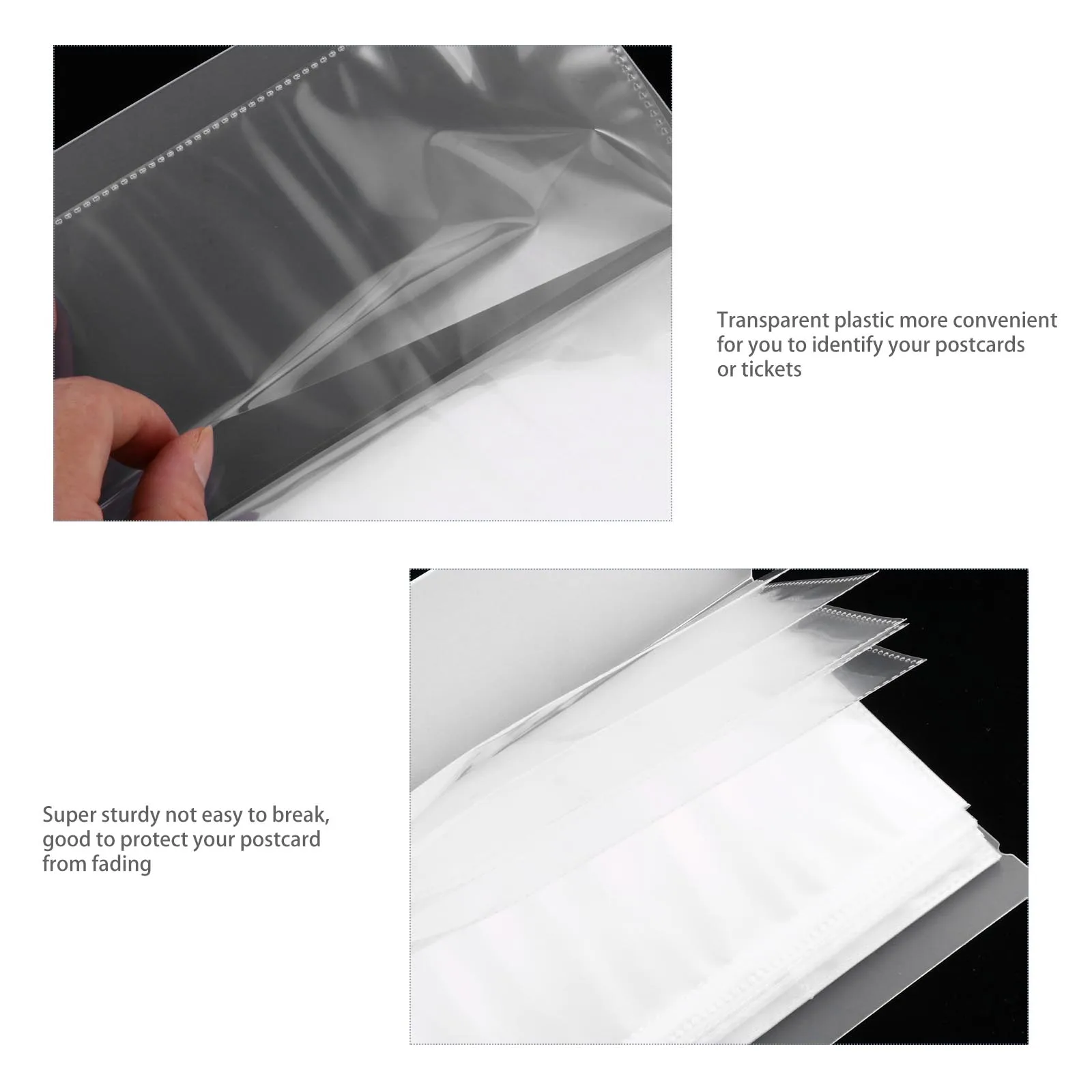 

1pc Creative Transparent Postcard Storage Album Cards Tickets Collector