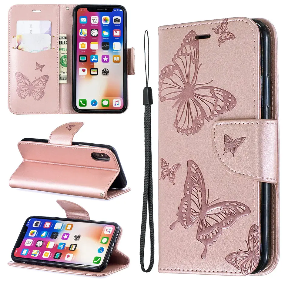 Милая рамка с медвежонком, кожаные флип-Чехлы для Apple iPhone 7, 8 Plus, 6 S, 5S, SE, книга, Fundas, слот для карт, кошелек, капа, сплошной цвет, P07F