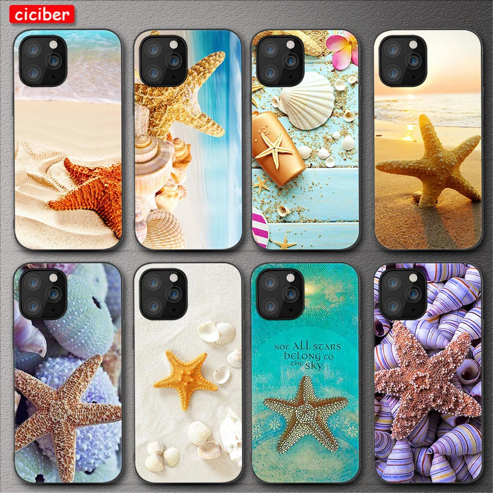 

Starfish Beach Phone Case For iPhone 11 12 Pro Max Mini Cover for iPhone 7 8 6 6S Plus X XR XS MAX 5 5S SE 2020 Soft TPU Fundas