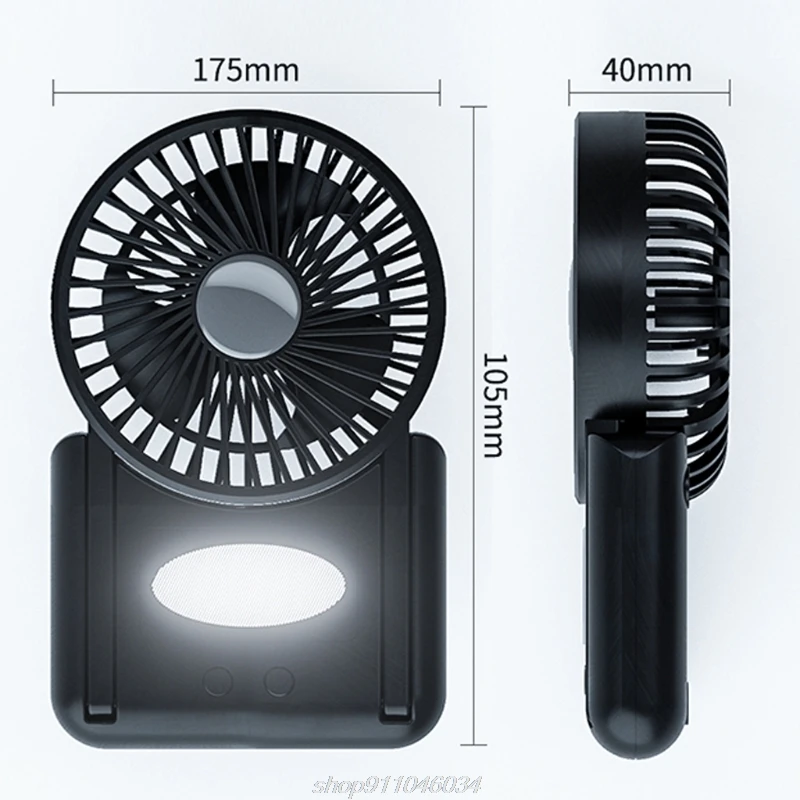 

Mini Silent Handheld Fan LED Night Light Fan Desktop Folding Small Electric Fan Portable Fan A08 21 Dropship