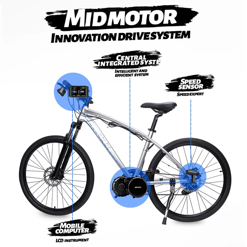 Комплект электромотора Bafang BBS02B BBS02 48 В 750 Вт средний привод 52 в 13 Ач литий-ионный