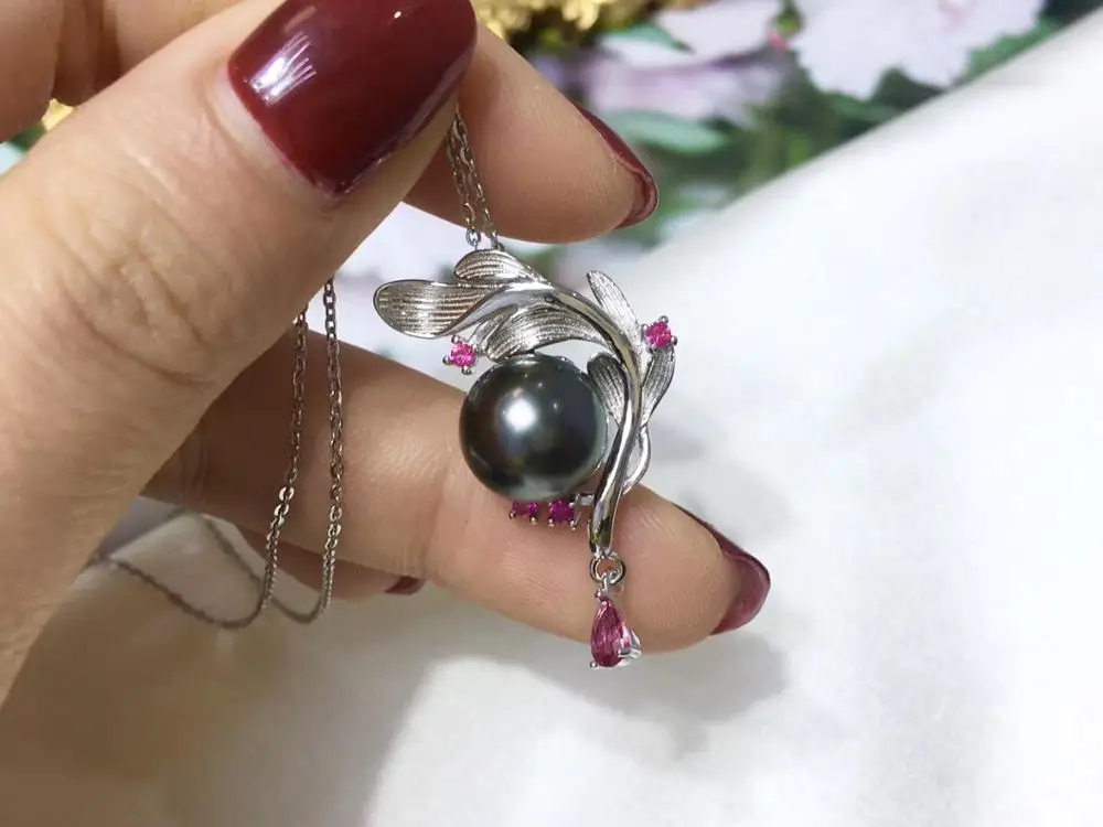 

NEW 925 Sterling Silver Pendant Base Findings Jewelry Parts Fittings Women Accessories for Pearls Stones Beads Coral Agate