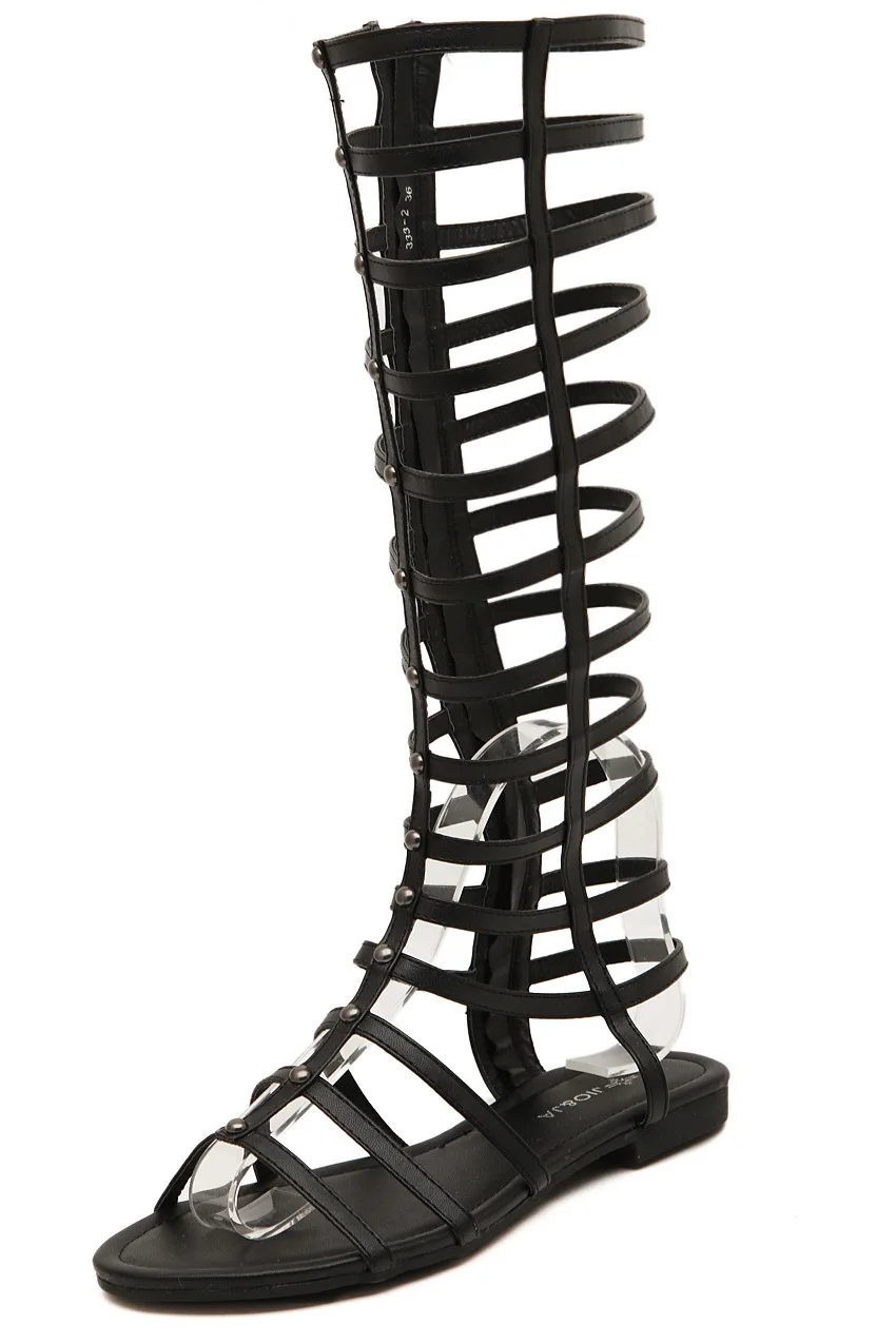 

Release Fund Women's Shoes Rome Style Zipper Flat Bottom Sandals Zzz333 -2