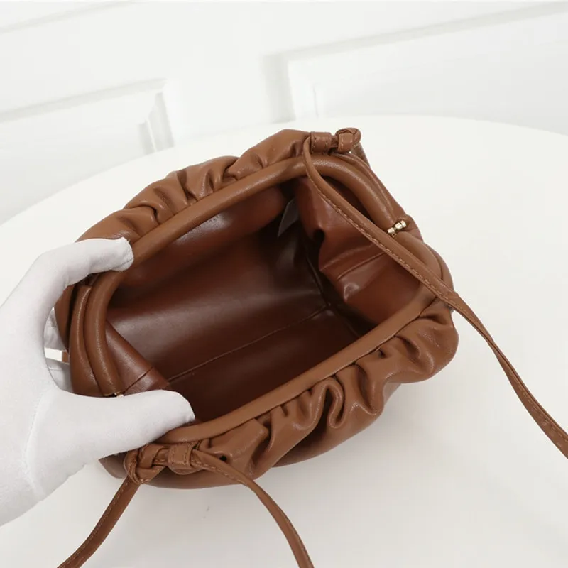 

Cloud pack Pleated Mini dumpling bag 2020 new fashion versatile leather one shoulder shoulder shoulder shoulder underarm bag