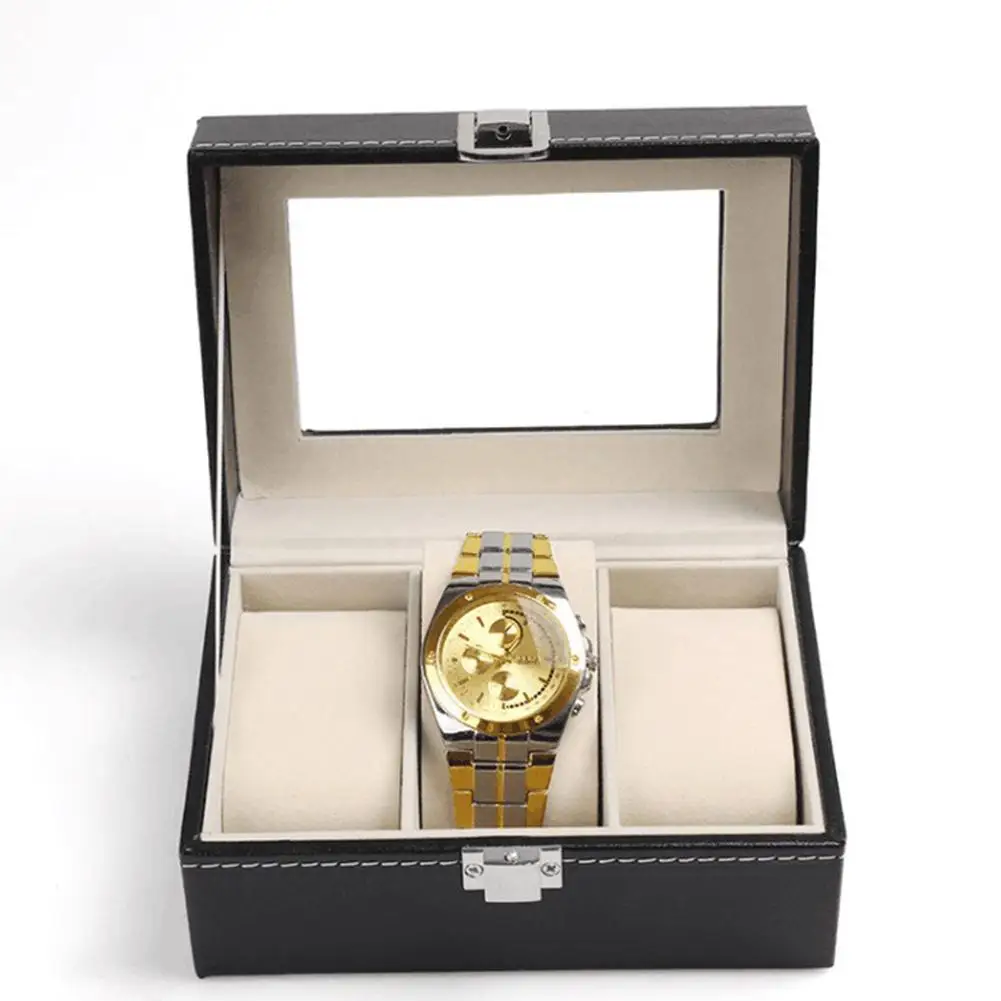 2/3/6/10 Slots Leather Watch Box Portable Travel Jewelry Bracelet Storage Case Holder  Professional Watch Organizer Display Case