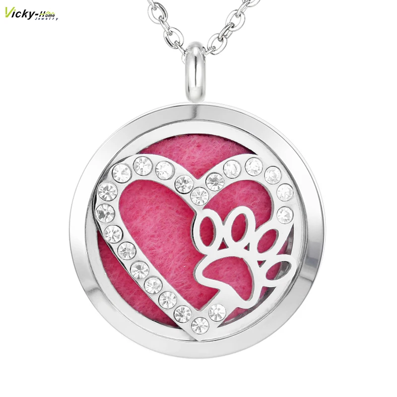 Цепь Бесплатная поводок 30 мм медальон с распылителем для ароматического масла